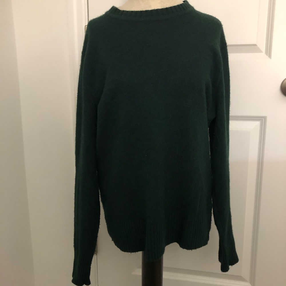 J Crew Merino Wool Dark Green Sweater